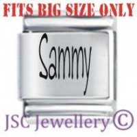 Sammy Etched Name Charm - Fits BIG size 13mm
