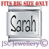 Sarah Etched Name Charm - Fits BIG size 13mm