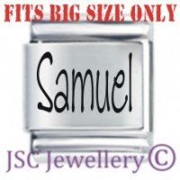 Samuel Etched Name Charm - Fits BIG size 13mm