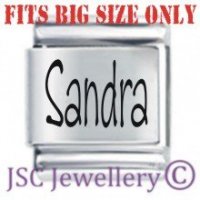 Sandra Etched Name Charm - Fits BIG size 13mm