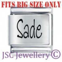 Sade Etched Name Charm - Fits BIG size 13mm