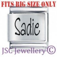 Sadie Etched Name Charm - Fits BIG size 13mm