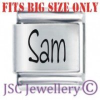 Sam Etched Name Charm - Fits BIG size 13mm