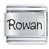 Rowan Etched Name Italian Charm