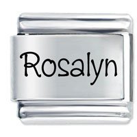 Rosalyn Etched Name Italian Charm