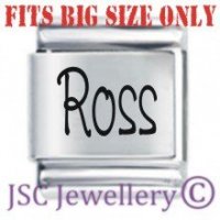 Ross Etched Name Charm - Fits BIG size 13mm