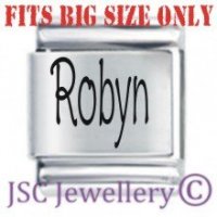 Robyn Etched Name Charm - Fits BIG size 13mm