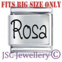 Rosa Etched Name Charm - Fits BIG size 13mm