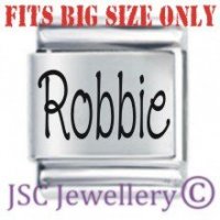 Robbie Etched Name Charm - Fits BIG size 13mm