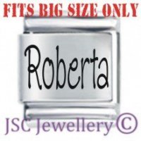 Roberta Etched Name Charm - Fits BIG size 13mm