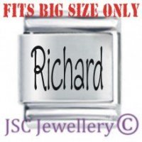 Richard Etched Name Charm - Fits BIG size 13mm
