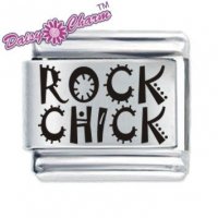 Rock Chick ETCHED Italian Charm