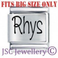 Rhys Etched Name Charm - Fits BIG size 13mm