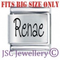 Renae Etched Name Charm - Fits BIG size 13mm