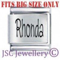 Rhonda Etched Name Charm - Fits BIG size 13mm