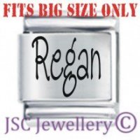 Regan Etched Name Charm - Fits BIG size 13mm