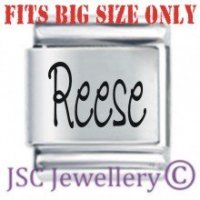 Reese Etched Name Charm - Fits BIG size 13mm
