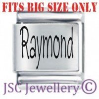 Raymond Etched Name Charm - Fits BIG size 13mm