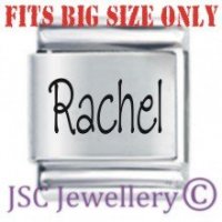 Rachel Etched Name Charm - Fits BIG size 13mm