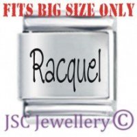 Racquel Etched Name Charm - Fits BIG size 13mm