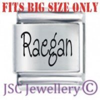 Raegan Etched Name Charm - Fits BIG size 13mm