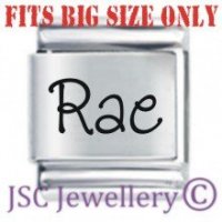Rae Etched Name Charm - Fits BIG size 13mm