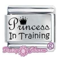 Princess In Training ETCHED Italian Charm