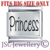 Princess Etched Name Charm - Fits BIG size 13mm
