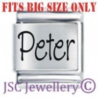 Peter Etched Name Charm - Fits BIG size 13mm