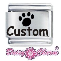 Personalised Single Paw Print Italian Charm by Daisy Charm®