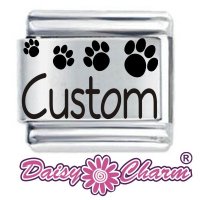 Personalised Paw Burst Italian Charm by Daisy Charm®