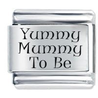 Yummy Mummy To Be ETCHED Italian charm