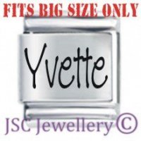 Yvette Etched Name Charm - Fits BIG size 13mm