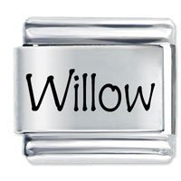 Willow Etched Name Italian Charm