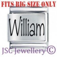 William Etched Name Charm - Fits BIG size 13mm
