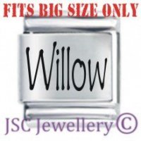 Willow Etched Name Charm - Fits BIG size 13mm