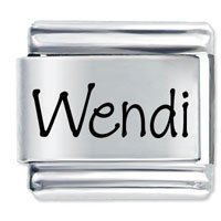 Wendi Etched Name Italian Charm