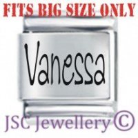 Vanessa Etched Name Charm - Fits BIG size 13mm