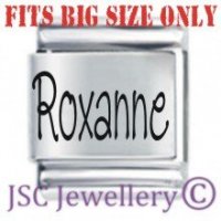 Roxanne Etched Name Charm - Fits BIG size 13mm