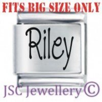 Riley Etched Name Charm - Fits BIG size 13mm
