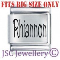 Rhiannon Etched Name Charm - Fits BIG size 13mm