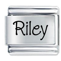 Riley Etched Name Italian Charm