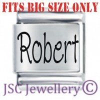 Robert Etched Name Charm - Fits BIG size 13mm