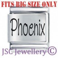 Phoenix Etched Name Charm - Fits BIG size 13mm