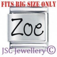 Zoe Etched Name Charm - Fits BIG size 13mm