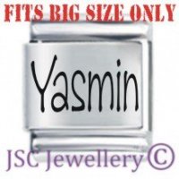 Yasmin Etched Name Charm - Fits BIG size 13mm