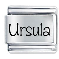 Ursula Etched Name Italian Charm