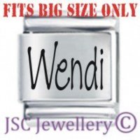 Wendi Etched Name Charm - Fits BIG size 13mm