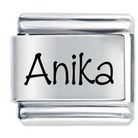 Anika Etched Name Italian Charm