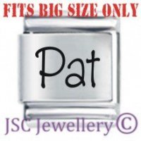 Pat Etched Name Charm - Fits BIG size 13mm